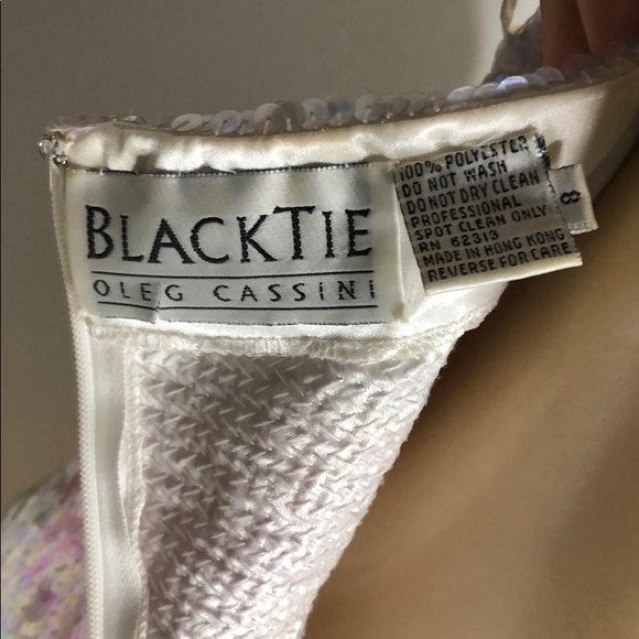 BLACKTIE Oleg Cassini Strapless Sequin Dress - Picture 7 of 7